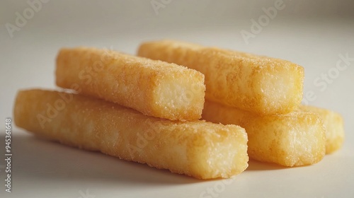 Crispy golden fried snacks piled on a light surface ready for serving