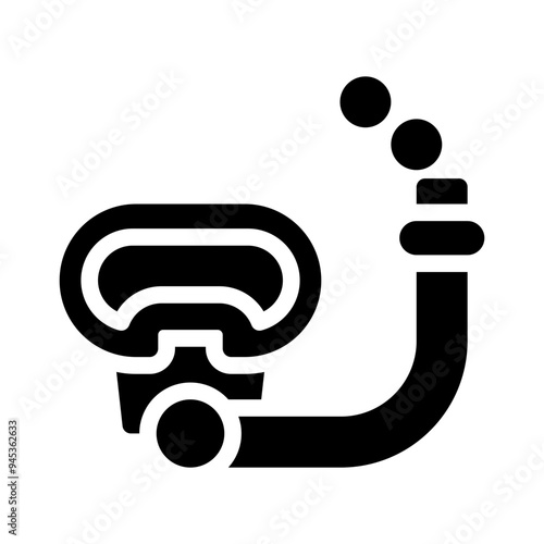 snorkel mask glyph icon