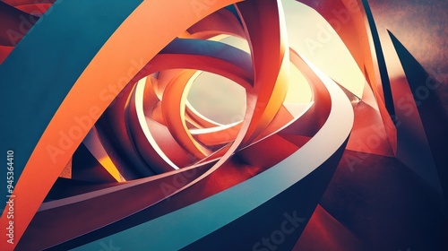 Wallpaper Mural Abstract 3D architectural illustration Torontodigital.ca