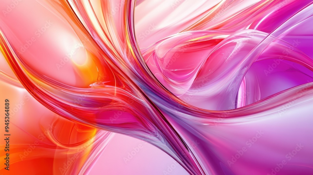 Modern 3D abstract design with flowing, lines and glass texture Modern 3D abstract design with flowing, lines and glass texture