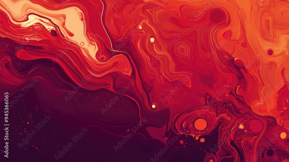 Abstract red pattern illustration with artistic elements and vibrant hues Abstract red pattern illustration with artistic elements and vibrant hues