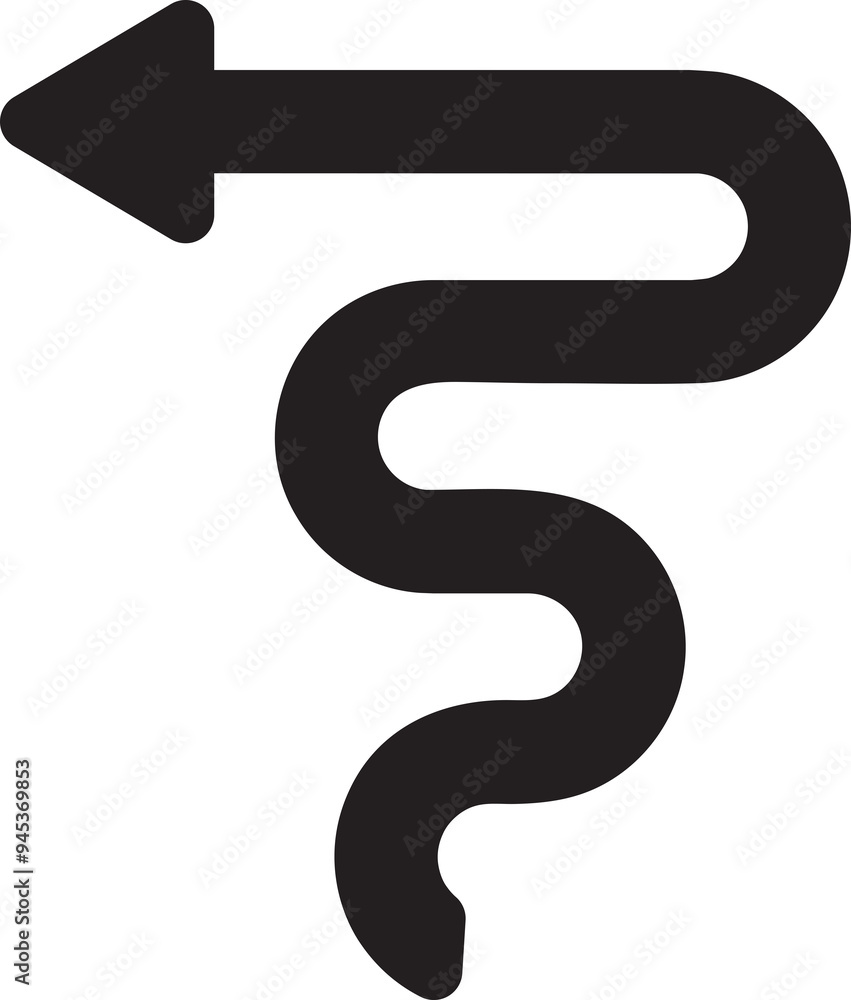 Naklejka premium Zigzag Arrow Icon 