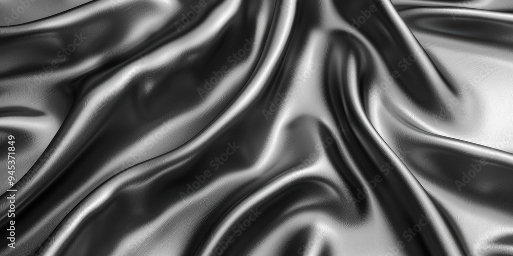 Close-up of smooth black satin fabric with gentle folds, showcasing the luxurious and elegant texture of the material. Close-up of smooth black satin fabric with gentle folds, showcasing the luxurious and elegant texture of the material.
