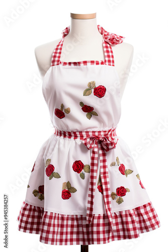 Modern kitchen apron isolated on transparent background for culinary and cooking-themed designs, perfect for professional and home kitchen projects featuring stylish chef apparel