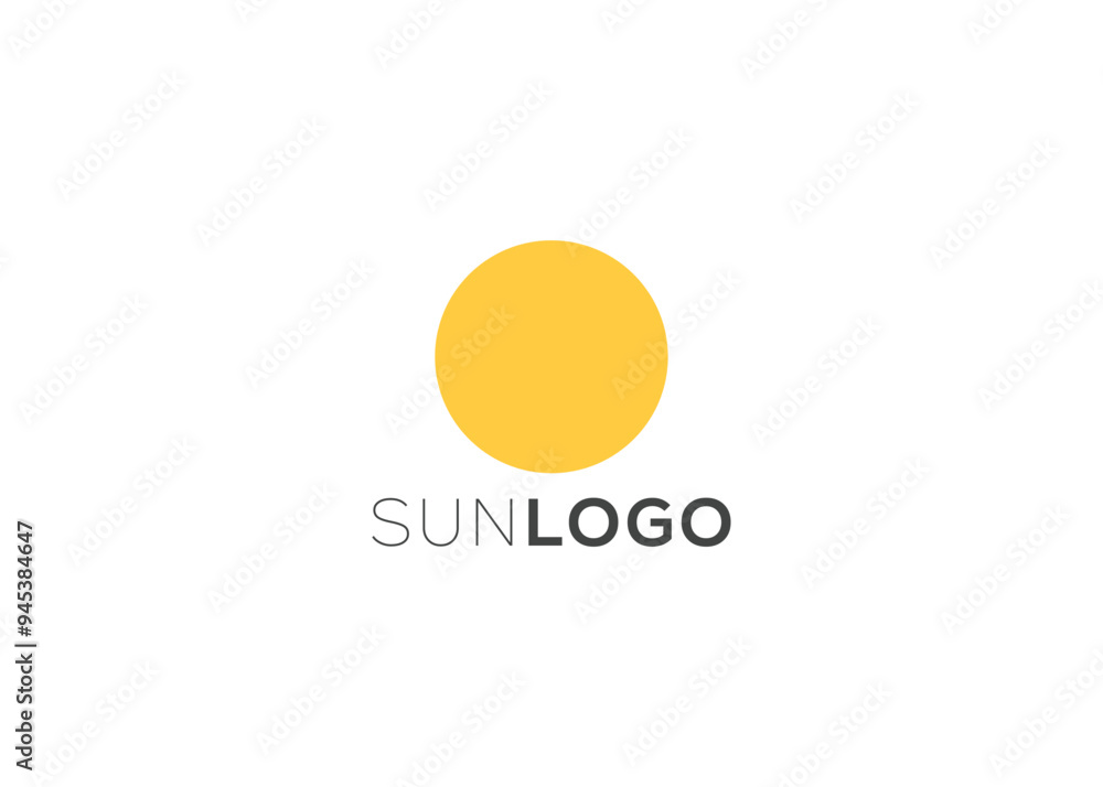 Minimalist and modern sun logo design template Minimalist and modern sun logo design template