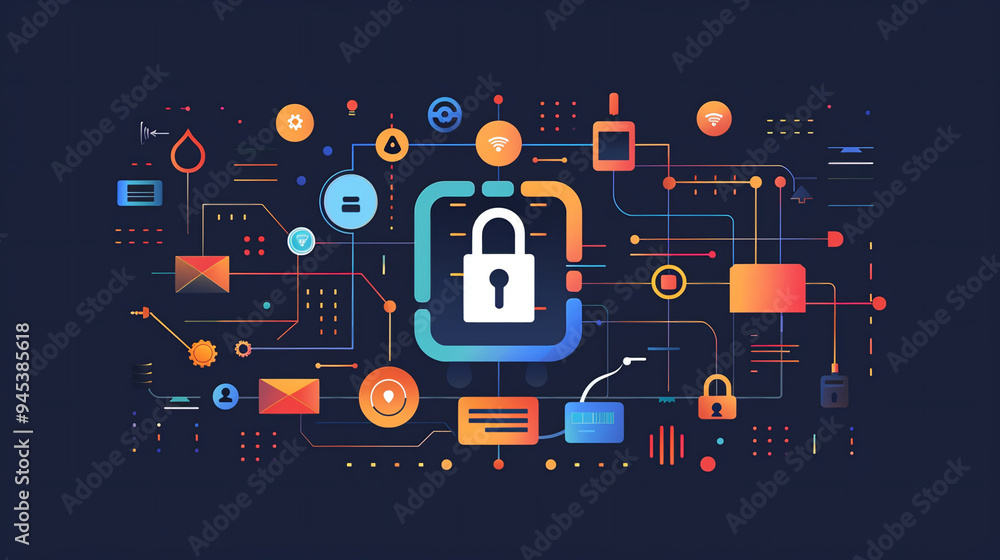 internet of things cyber security protection private server database hacker background internet of things cyber security protection private server database hacker background