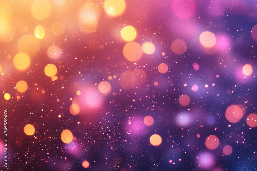 Golden bokeh lights create a warm and cozy atmosphere, with soft focus Christmas tree branches adding to the festive feel. Golden bokeh lights create a warm and cozy atmosphere, with soft focus Christmas tree branches adding to the festive feel.