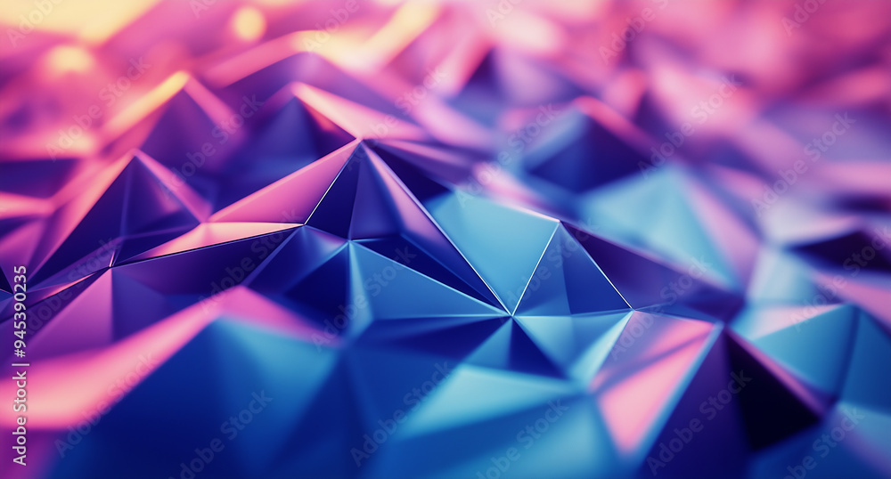 Geometric Peaks in Abstract Neon Landscape Geometric Peaks in Abstract Neon Landscape