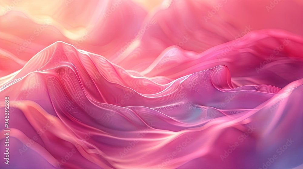 Obraz premium Vibrant pink gradient with copy space image for abstract background or wallpaper, featuring a light multicolored concept and a blurred effect 