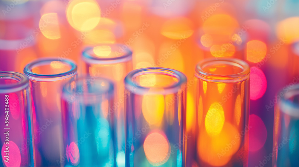 Vibrant test tubes filled with colorful liquids in a laboratory, representing scientific research and experimentation. Vibrant test tubes filled with colorful liquids in a laboratory, representing scientific research and experimentation.