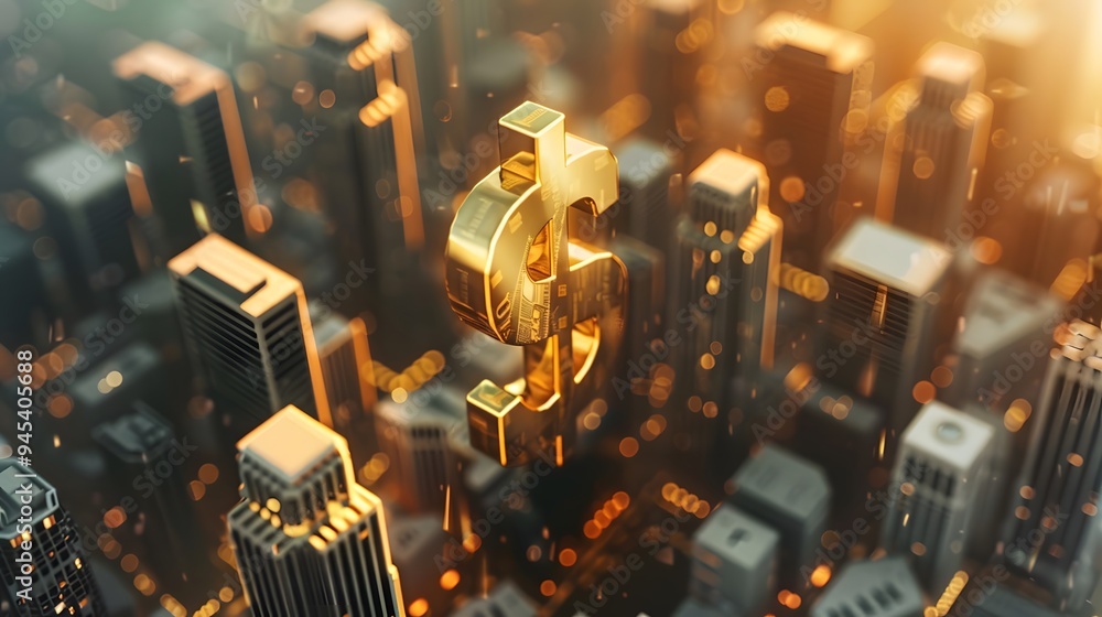 City economy dollar sign financial technology