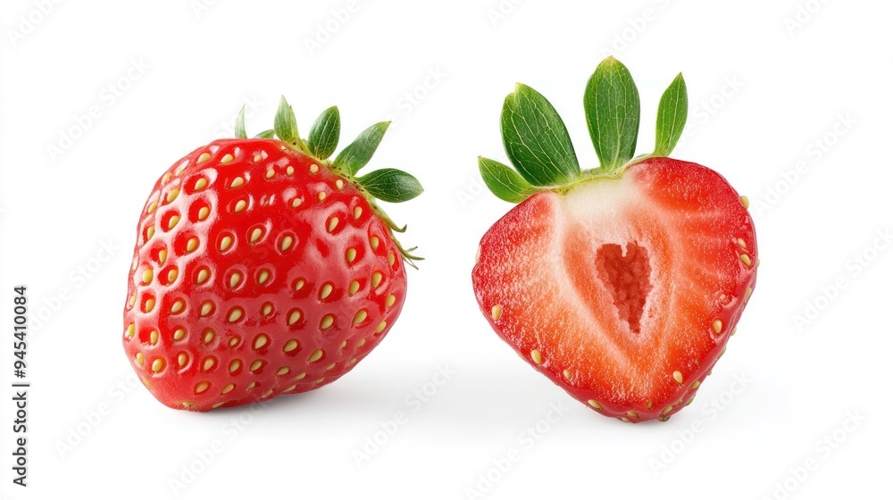 Fresh Whole and Cut Strawberry Fresh Whole and Cut Strawberry