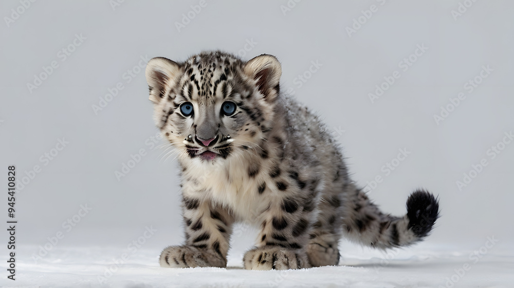 Fototapeta premium snow leopard kitten