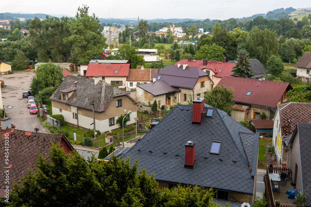 Aerial view of Letohrad, Czech Republic Aerial view of Letohrad, Czech Republic