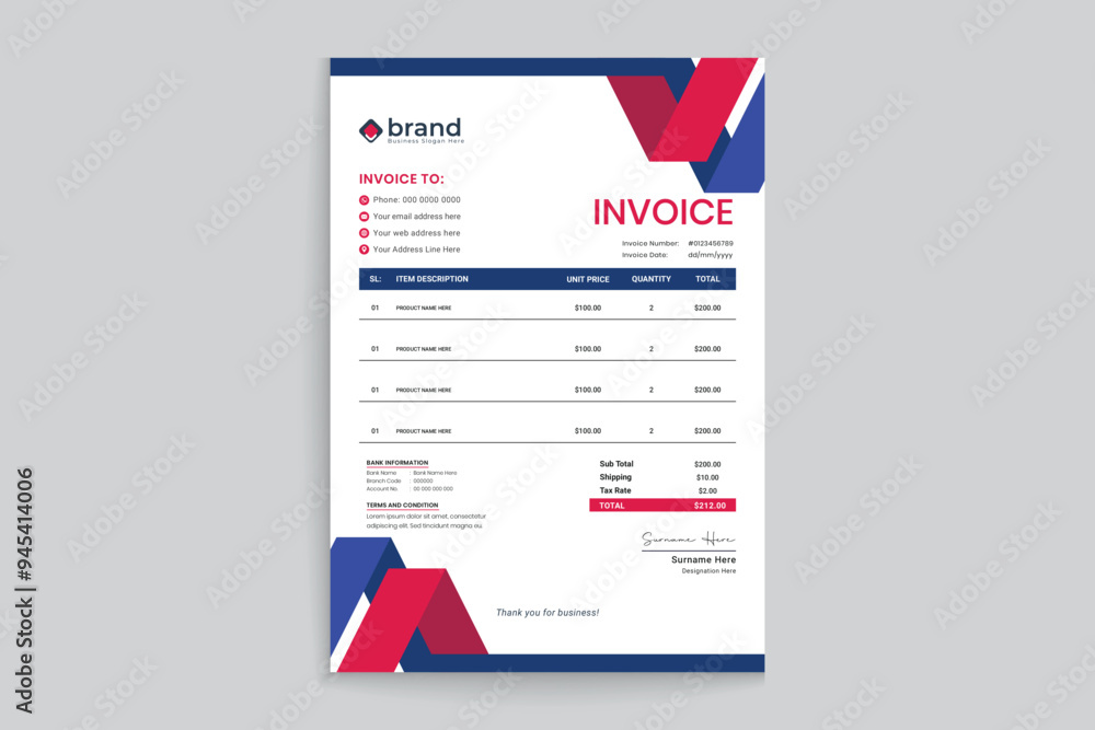 Modern letterhead design black and red color Modern letterhead design black and red color