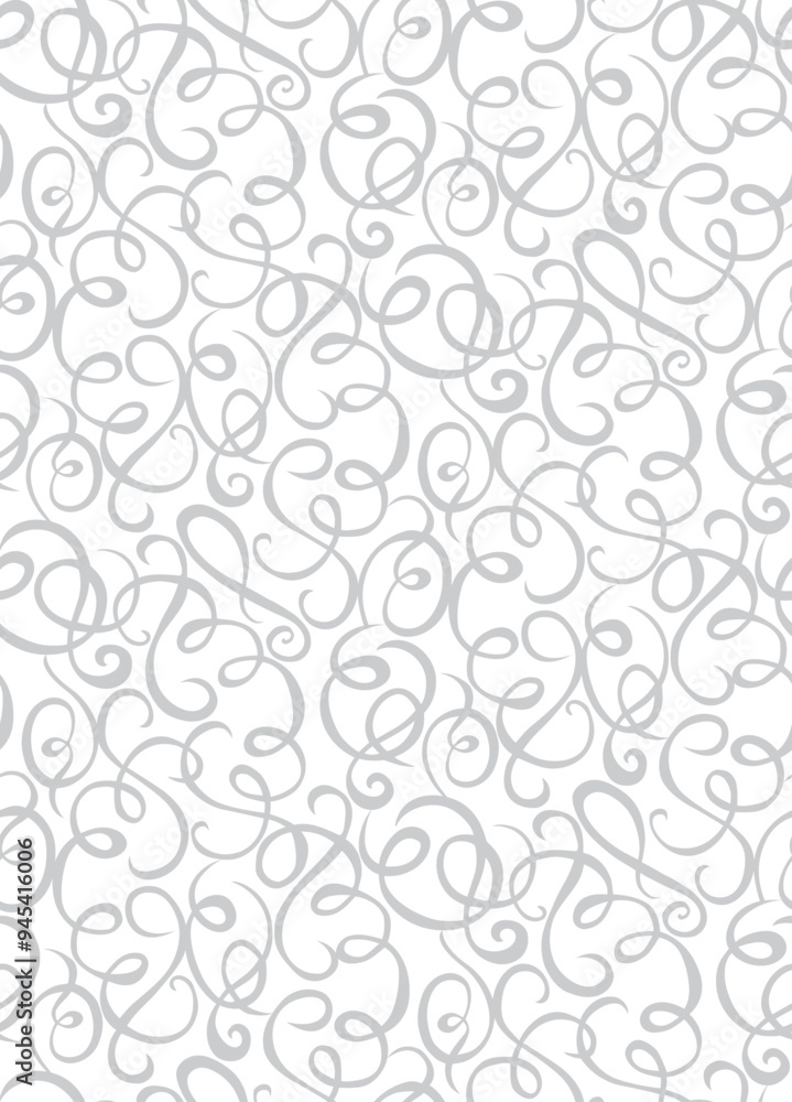 Old romantic yellow round whirl ribbon thread loop bow knot openwork on light cream fond. Pale grey linear curly sketch drawing in art retro curlicue doodle tileable classic whorl deco style Old romantic yellow round whirl ribbon thread loop bow knot openwork on light cream fond. Pale grey linear curly sketch drawing in art retro curlicue doodle tileable classic whorl deco style