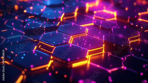 Abstract background with hexagonal structure