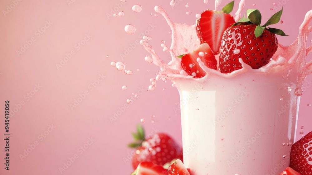 Strawberry Splash in a Glass