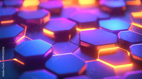 Abstract background with hexagonal structure