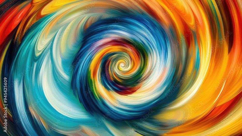 Vibrant swirls of color in abstract art Vibrant swirls of color in abstract art