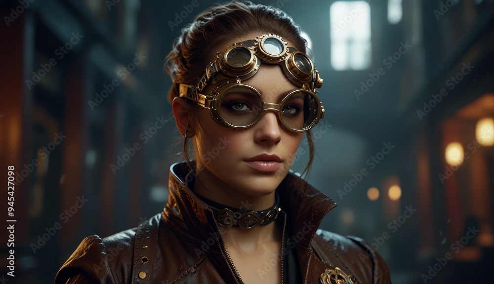 Steampunk Portrait with Goggles