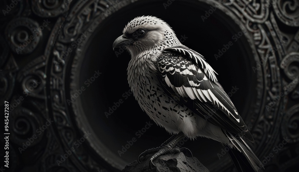 Fototapeta premium Majestic Black and White Bird