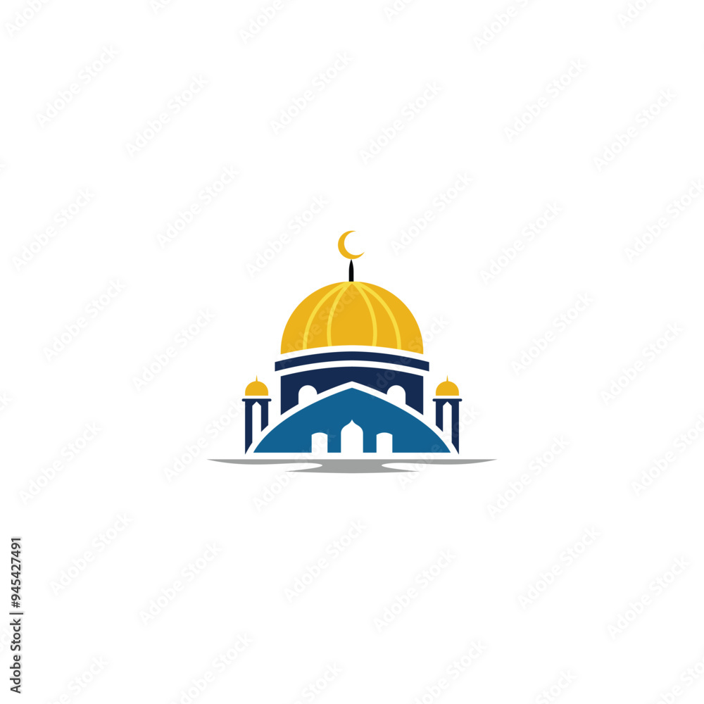 Mosque Logo. This is a minimalist mosque logo that has seven domes, designed in a line style so it looks elegant. Mosque Logo. This is a minimalist mosque logo that has seven domes, designed in a line style so it looks elegant.