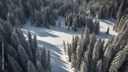 Wallpaper Mural winter in the mountains Torontodigital.ca