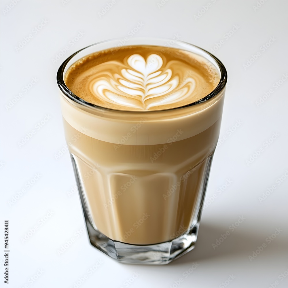 A beautifully crafted latte served in a classic white ceramic cup placed at the center of a bright white tabletop creating a clean minimalist and visually appealing still life scene A beautifully crafted latte served in a classic white ceramic cup placed at the center of a bright white tabletop creating a clean minimalist and visually appealing still life scene
