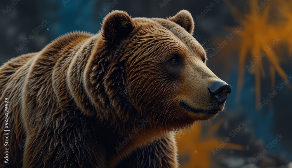 Obraz premium Majestic Brown Bear Portrait