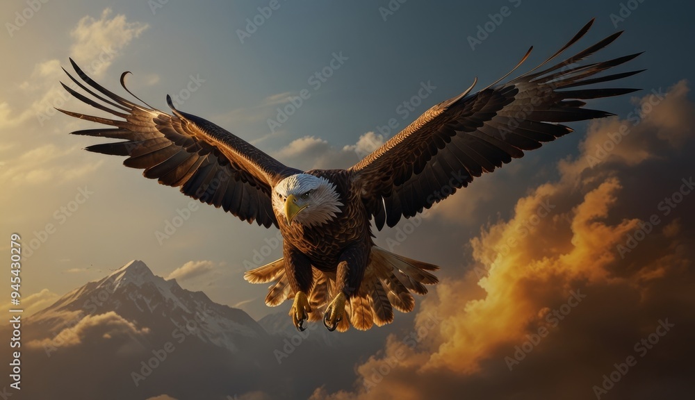 Obraz premium Majestic Eagle in Flight