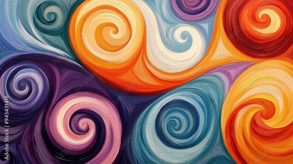 Vibrant swirls of color in dynamic patterns Vibrant swirls of color in dynamic patterns