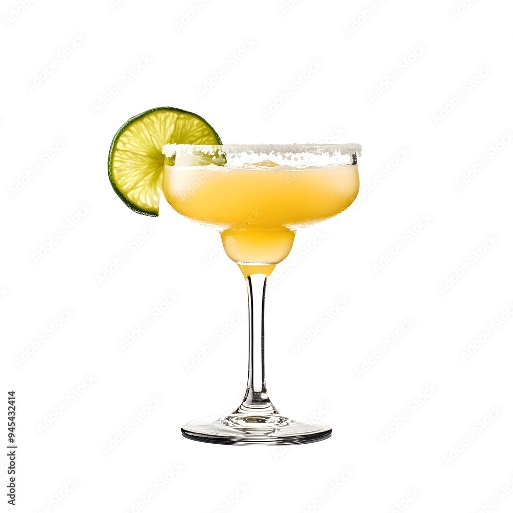 Refreshing Margarita Cocktail Isolated on a Minimalist White Background Classic Mexican Alcoholic Drink with Lime Slice and Salt Rim Ideal for and Summer Gatherings Refreshing Margarita Cocktail Isolated on a Minimalist White Background Classic Mexican Alcoholic Drink with Lime Slice and Salt Rim Ideal for and Summer Gatherings