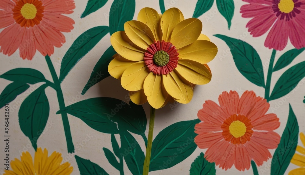 Vibrant Paper Flower Art Vibrant Paper Flower Art