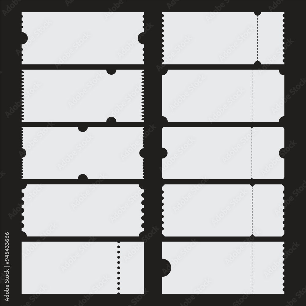 Blank Ticket Template Vector Illustration Blank Ticket Template Vector Illustration