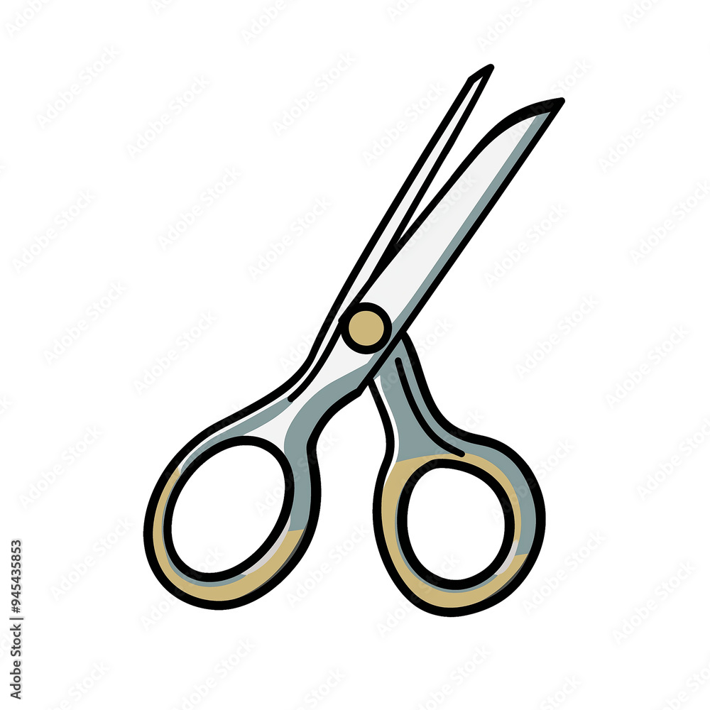 Illustration of Sharp Edged Scissors Illustration of Sharp Edged Scissors