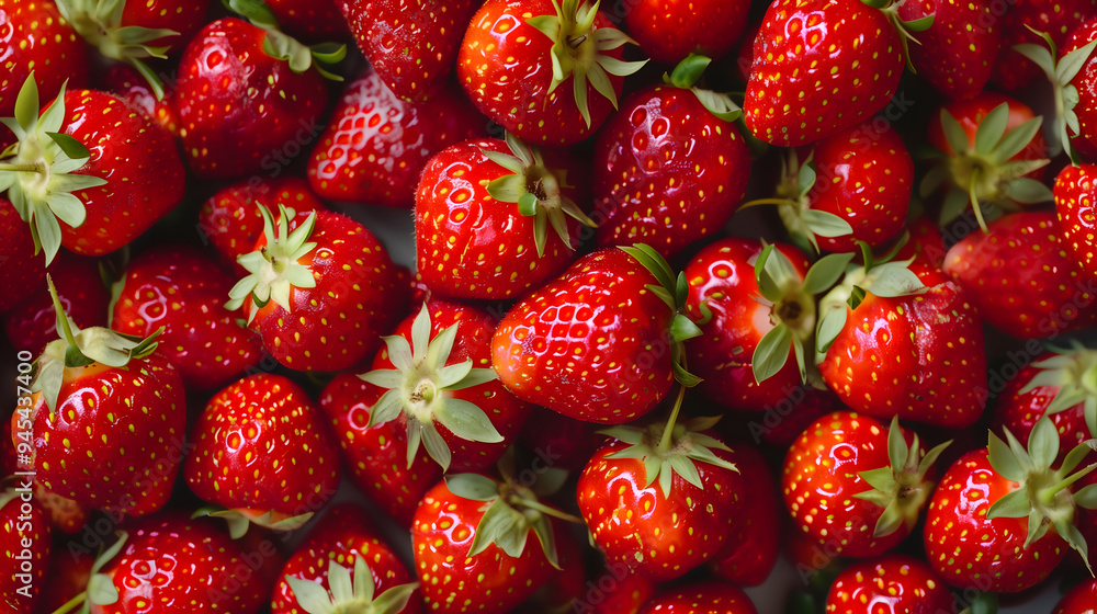 Close up of stacked ripe red strawberries. Strawberry texture background photo Close up of stacked ripe red strawberries. Strawberry texture background photo