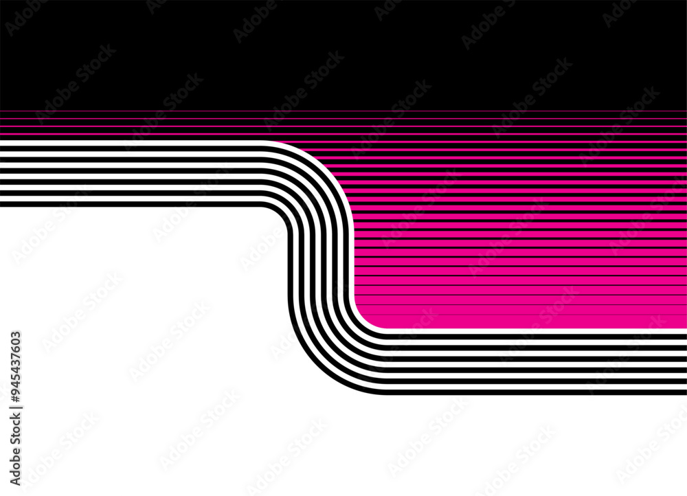 Transition from black to white with a modern striped pattern of retro lines. A pattern of parallel lines. Modern sports vector background for covers, ads, videos, games. With space for text Transition from black to white with a modern striped pattern of retro lines. A pattern of parallel lines. Modern sports vector background for covers, ads, videos, games. With space for text