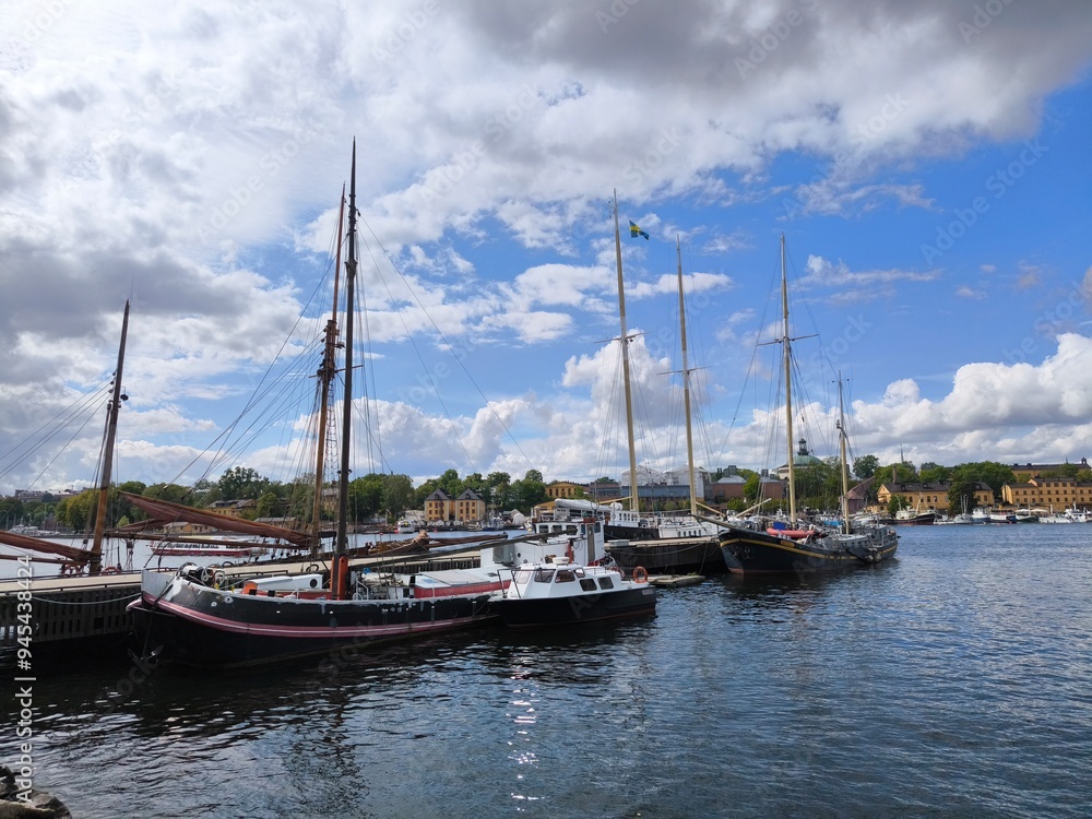 Boats between Stockholm's islands Boats between Stockholm's islands