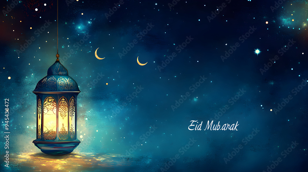 Islamic background with colorful lantern light, Ramadan background. AI generative. Islamic background with colorful lantern light, Ramadan background. AI generative.