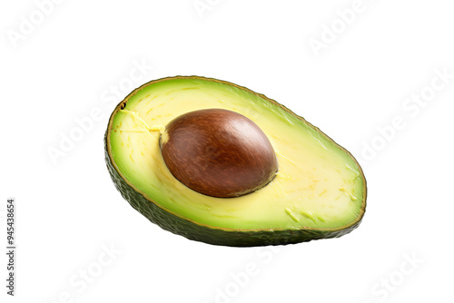 High-quality avocado isolated on transparent background for fresh produce illustrations and healthy food designs featuring vibrant green fruit ideal for culinary and organic market concepts photo