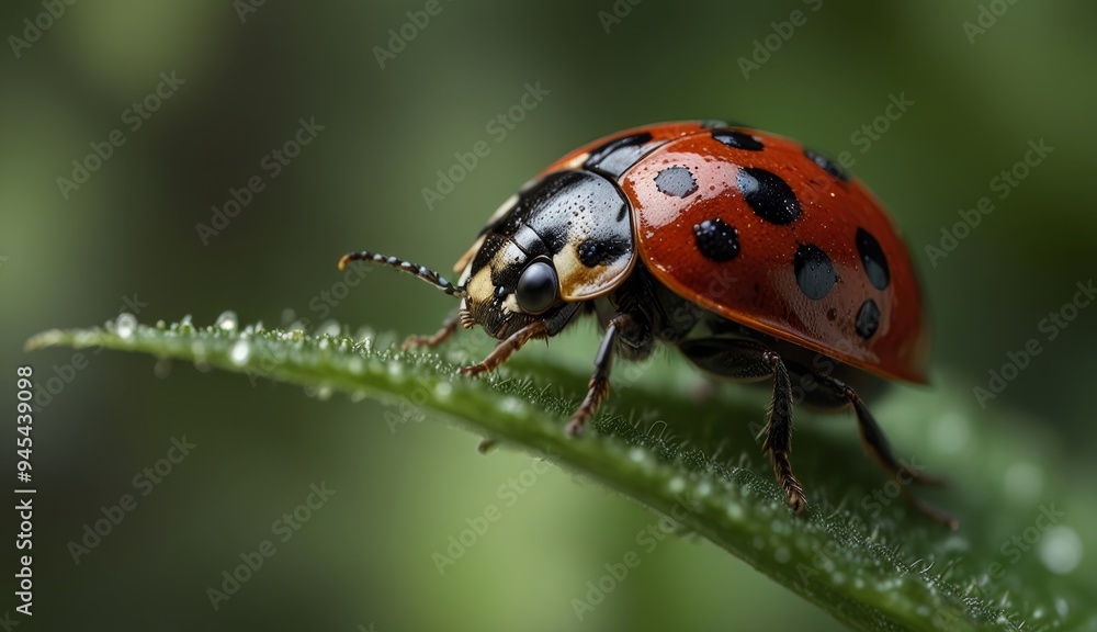 Macro Shot of Ladybug on Leaf Macro Shot of Ladybug on Leaf
