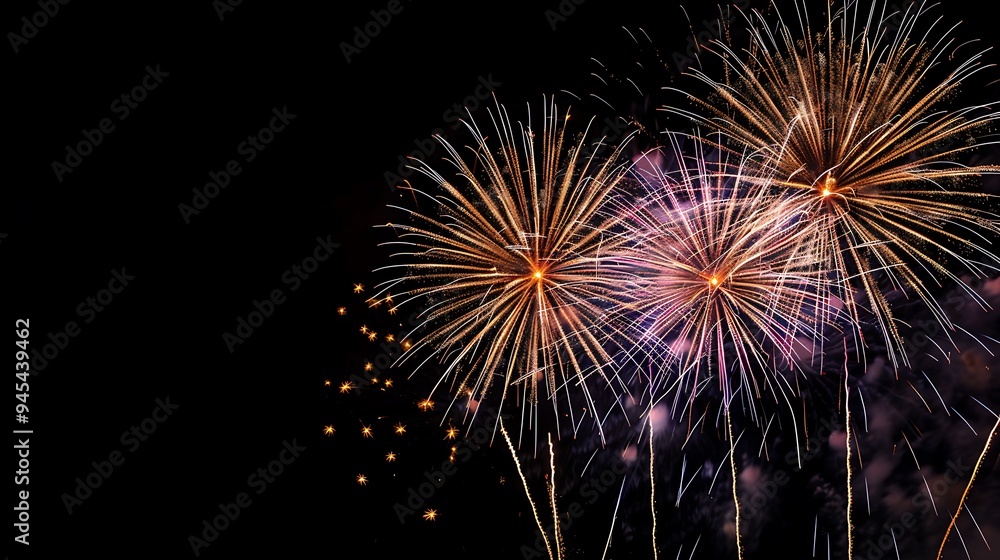 Fireworks Display Against Night Sky Fireworks Display Against Night Sky