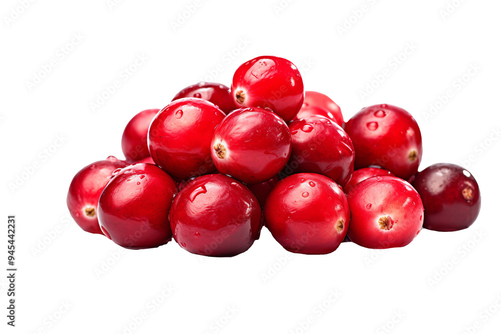 Freshly picked cranberry isolated on transparent background for culinary projects, holiday recipes, and organic food illustrations featuring vibrant red berries Freshly picked cranberry isolated on transparent background for culinary projects, holiday recipes, and organic food illustrations featuring vibrant red berries
