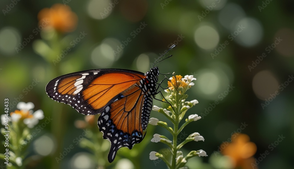 Monarch Butterfly on Flower Monarch Butterfly on Flower
