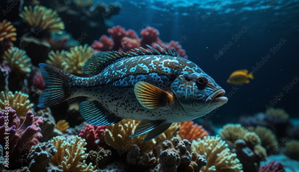 Naklejka premium Vibrant Reef Life in Motion