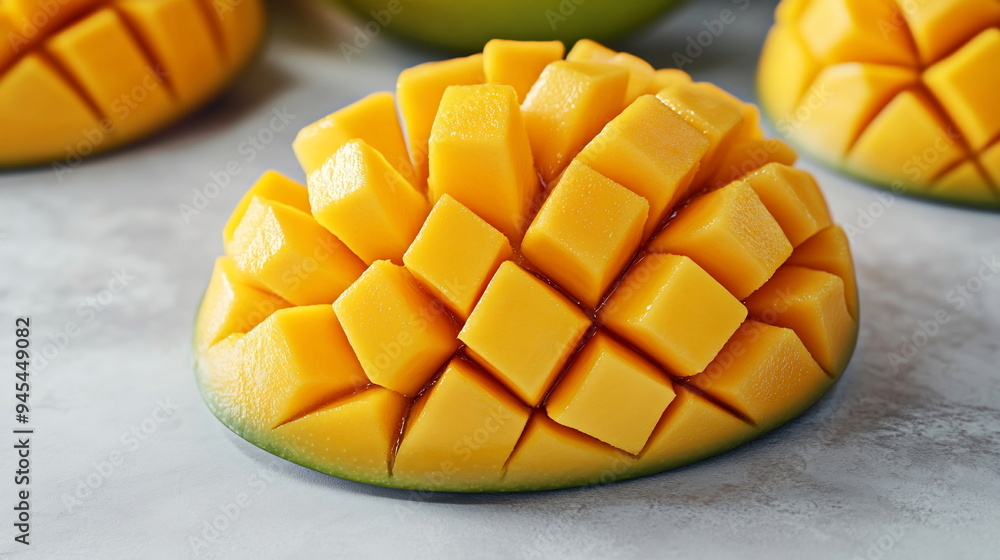 Ripe Mango Cubes. Ripe Mango Cubes.