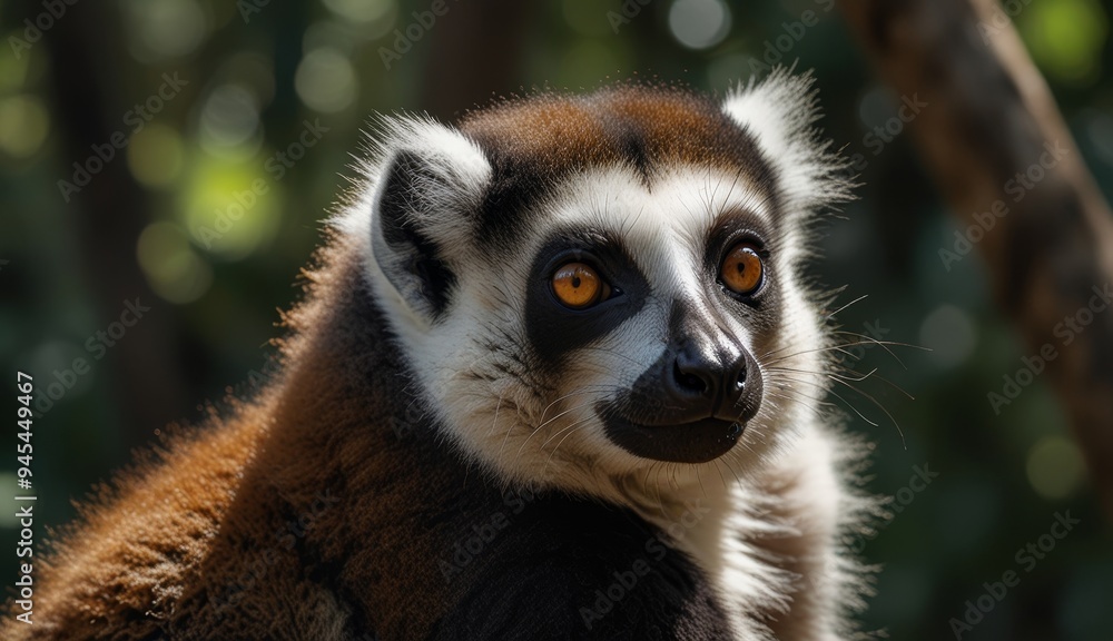 Obraz premium Lemur with Striking Eyes