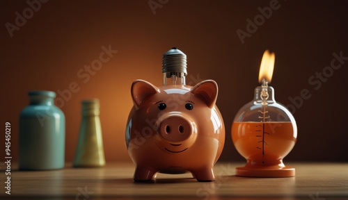 Creative Piggy Bank with Lightbulb