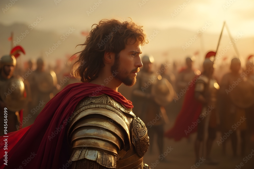 Obraz premium realistic epic battle of Alexander the great